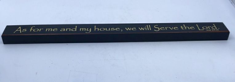 AS FOR ME- WOOD BLOCK SIGN.