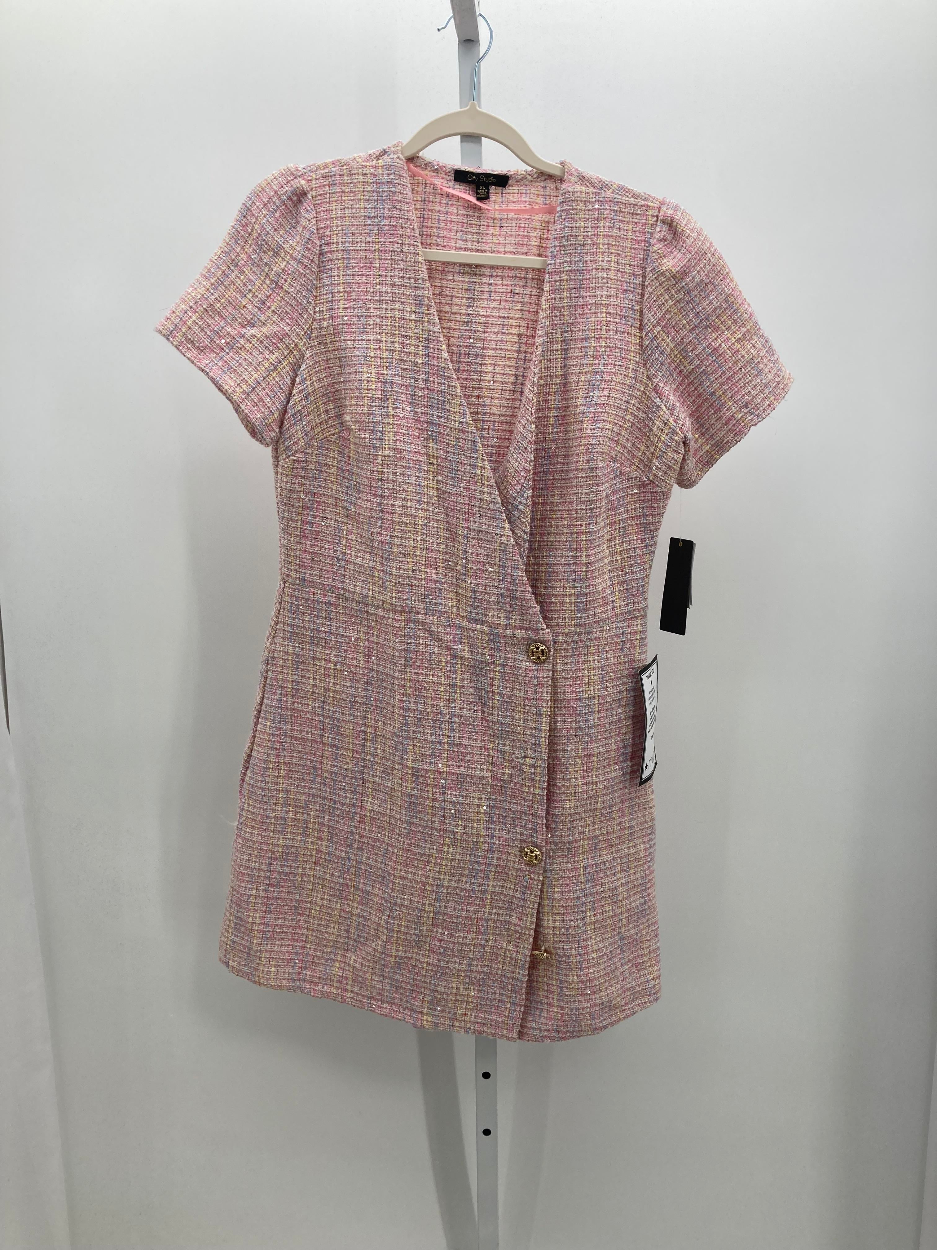 City Studio Size Extra Large Juniors Short Sleeve Dress