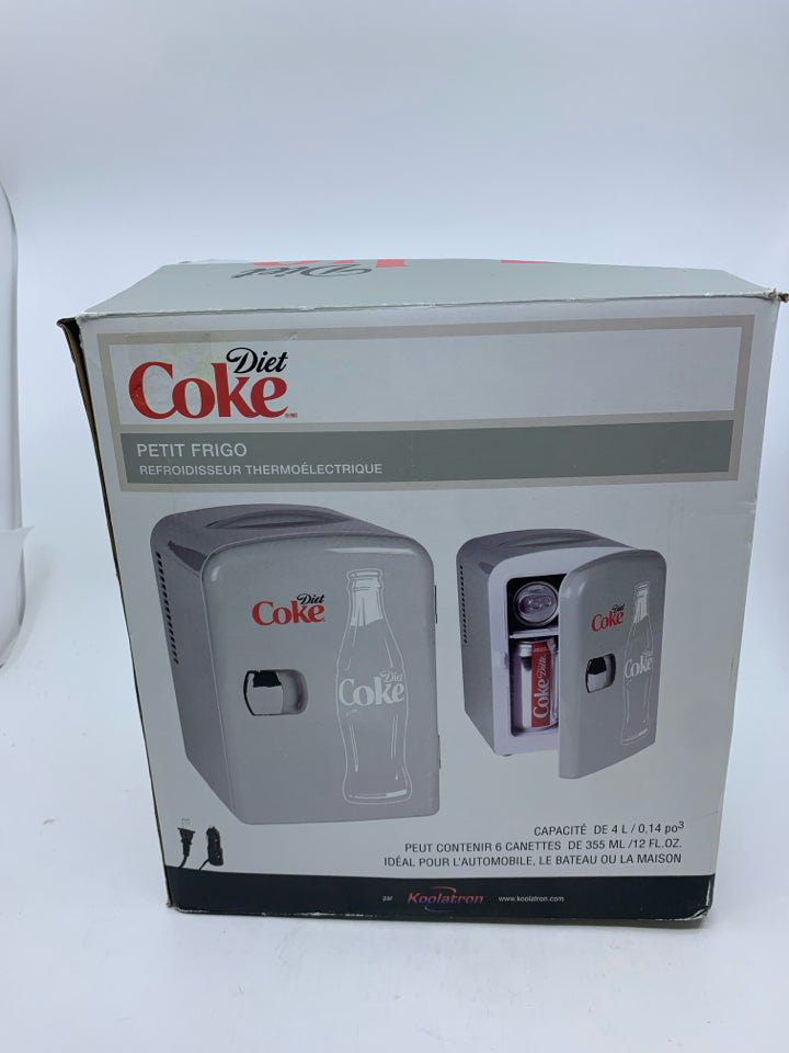 NIB DIET COKE MINI FRIDGE.