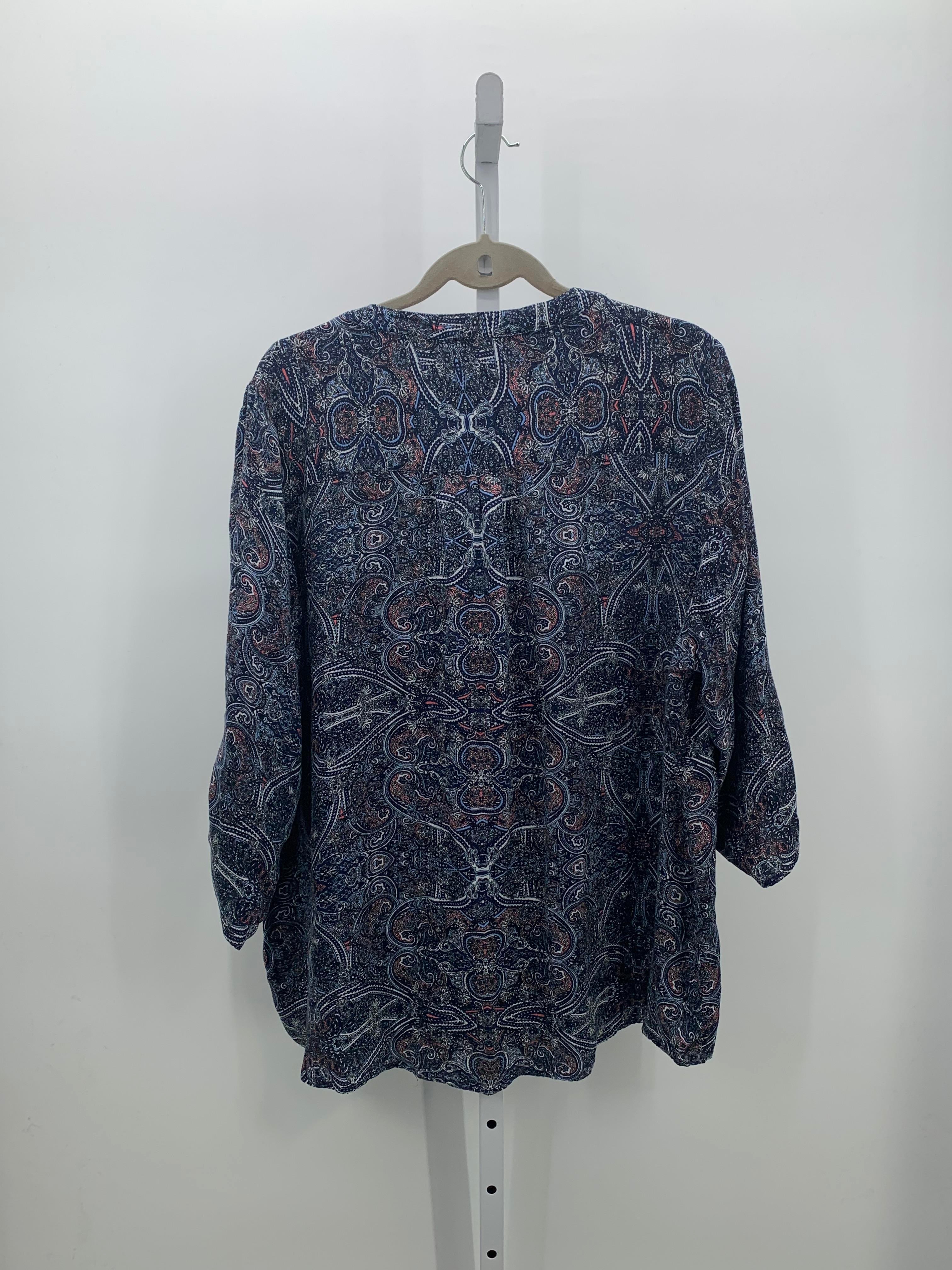 db Size 3X Womens 3/4 Sleeve Shirt