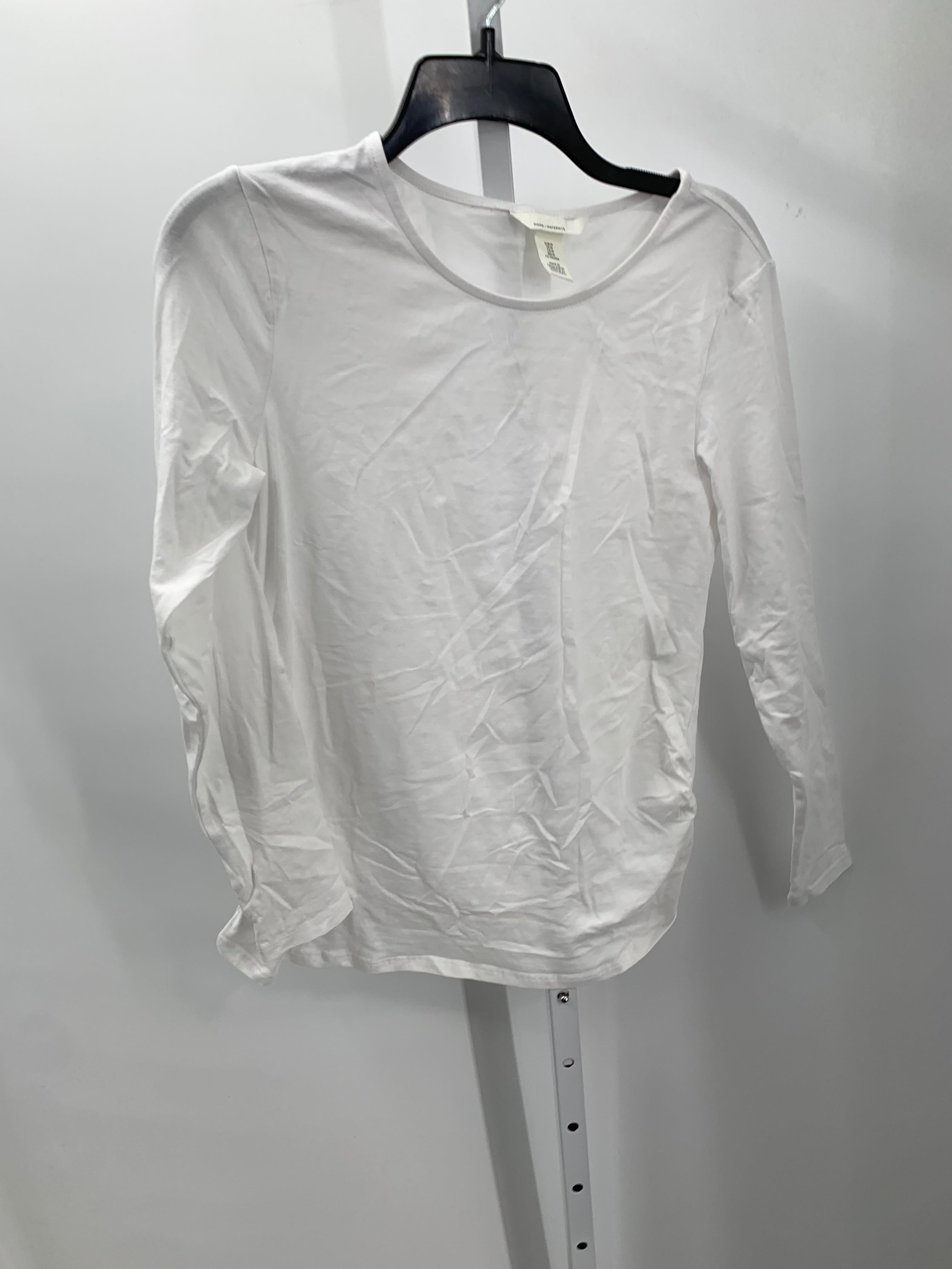 H&M White Size Medium Maternity Long Sleeve Shirt