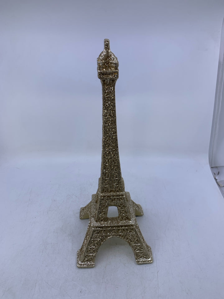GOLD RESIN SPARKLE EIFFEL TOWER.