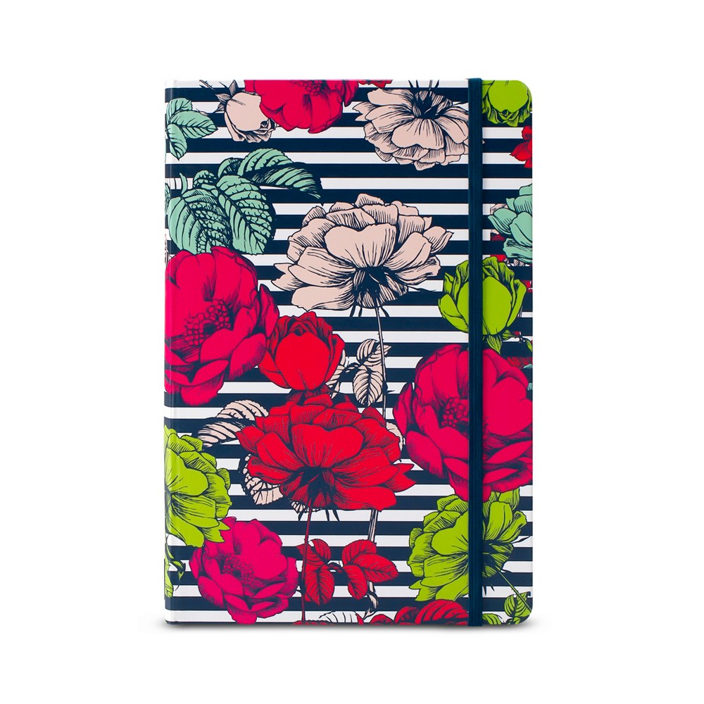 Dabney Lee Journal (240 Pages, Lined) - Flowers and Stripes -