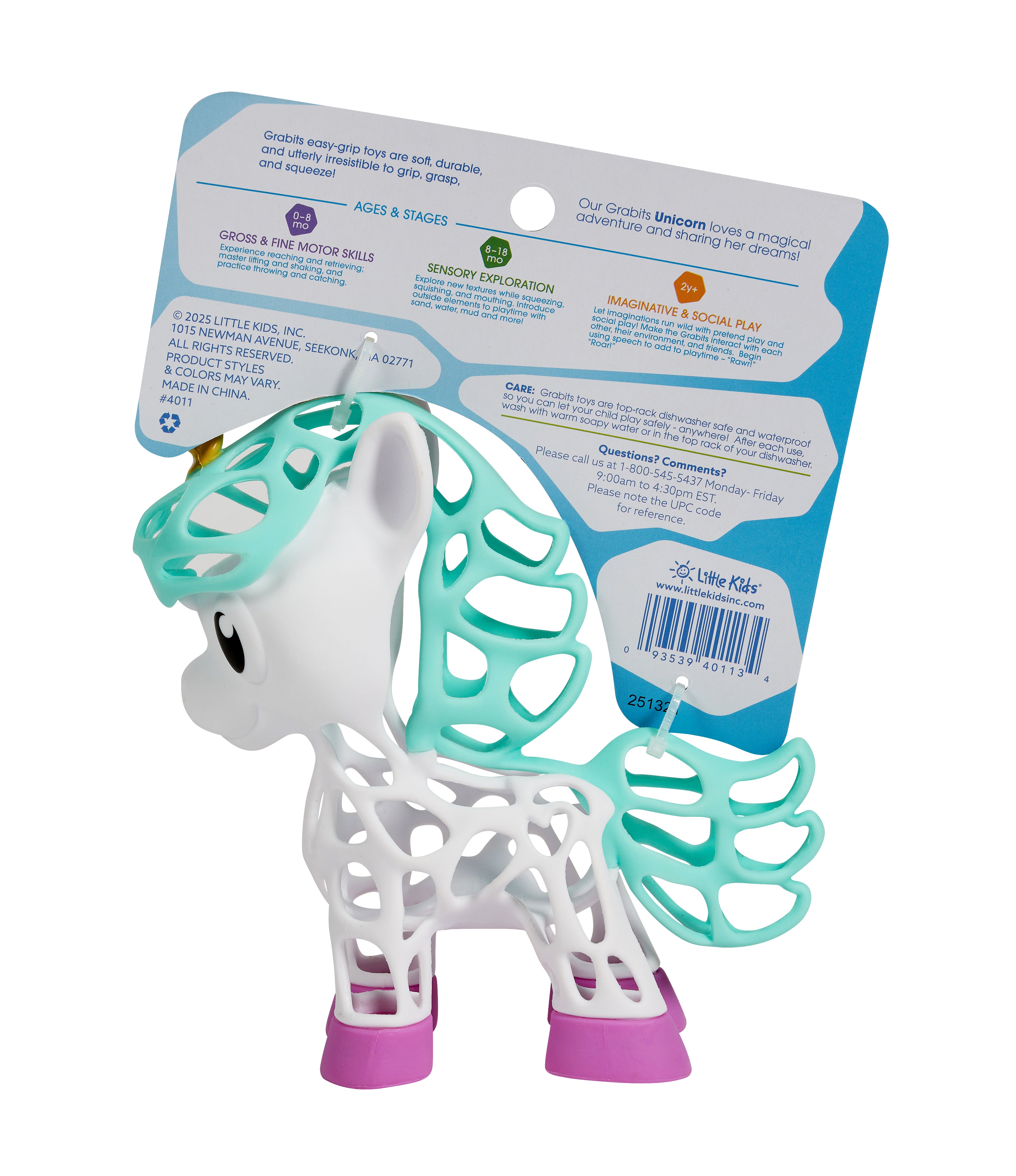 GRABITS GRIPIMALS Unicorn - New
