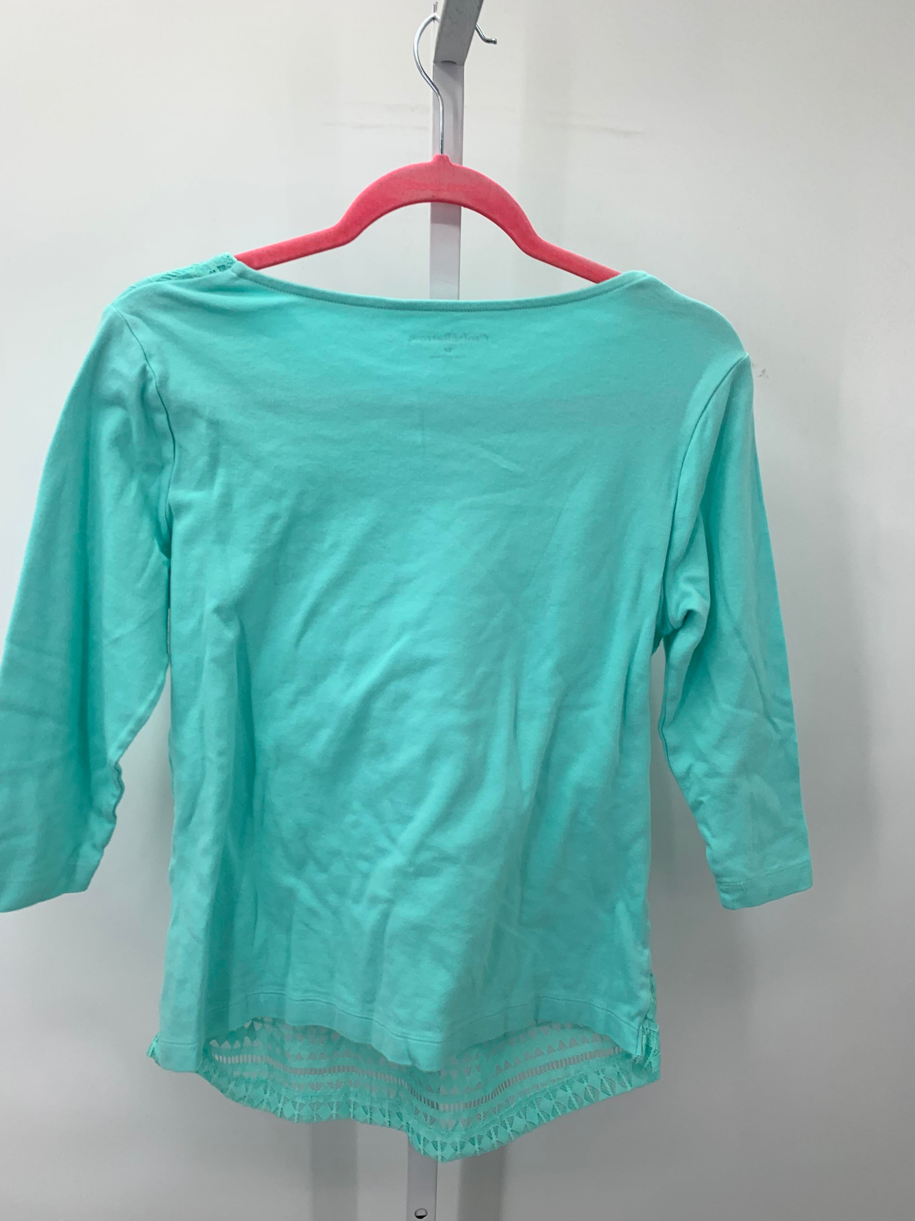 Croft & Barrow Size Medium Misses 3/4 Sleeve Shirt