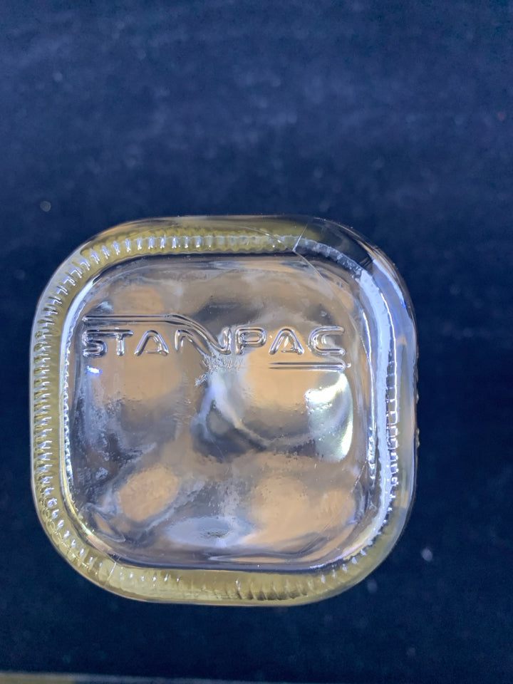 GLASS EMPTY BOTTLE CORK TOP.