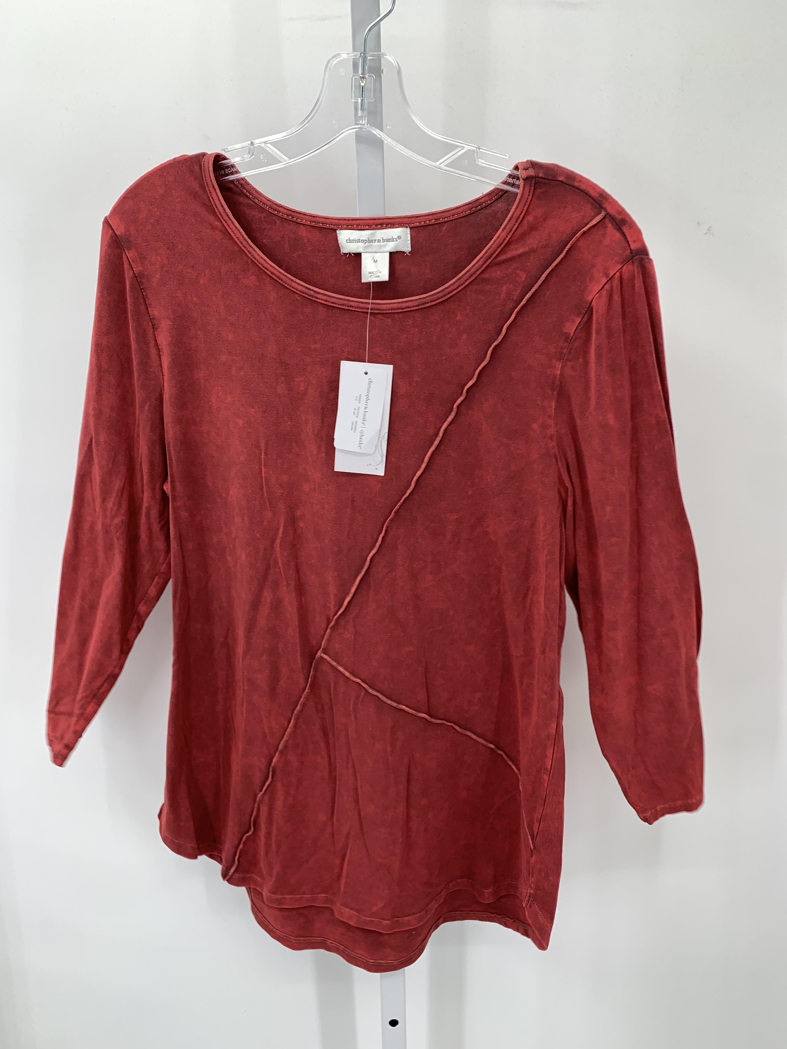 Christopher & Banks Size Medium Misses 3/4 Sleeve Shirt