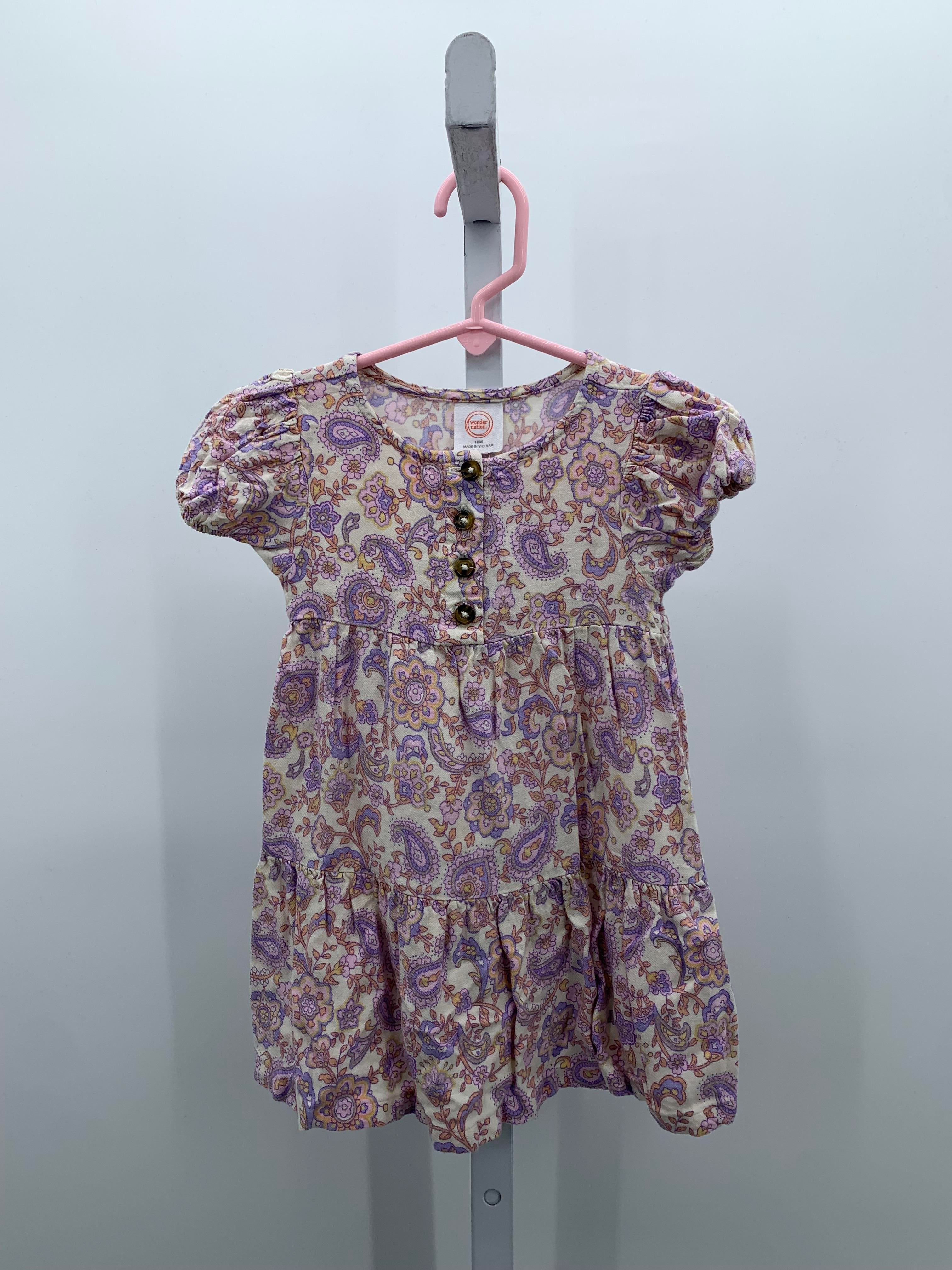 Wonder Nation Size 18 Months Girls Short Sleeve Dress