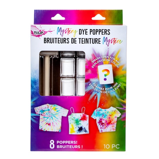 Tulip Mystery Dye Poppers 8 Permanent Tie-Dye Poppers -