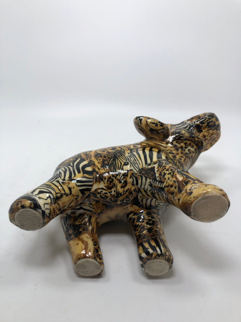 ANIMAL PRINT ELEPHANT FIGURE.