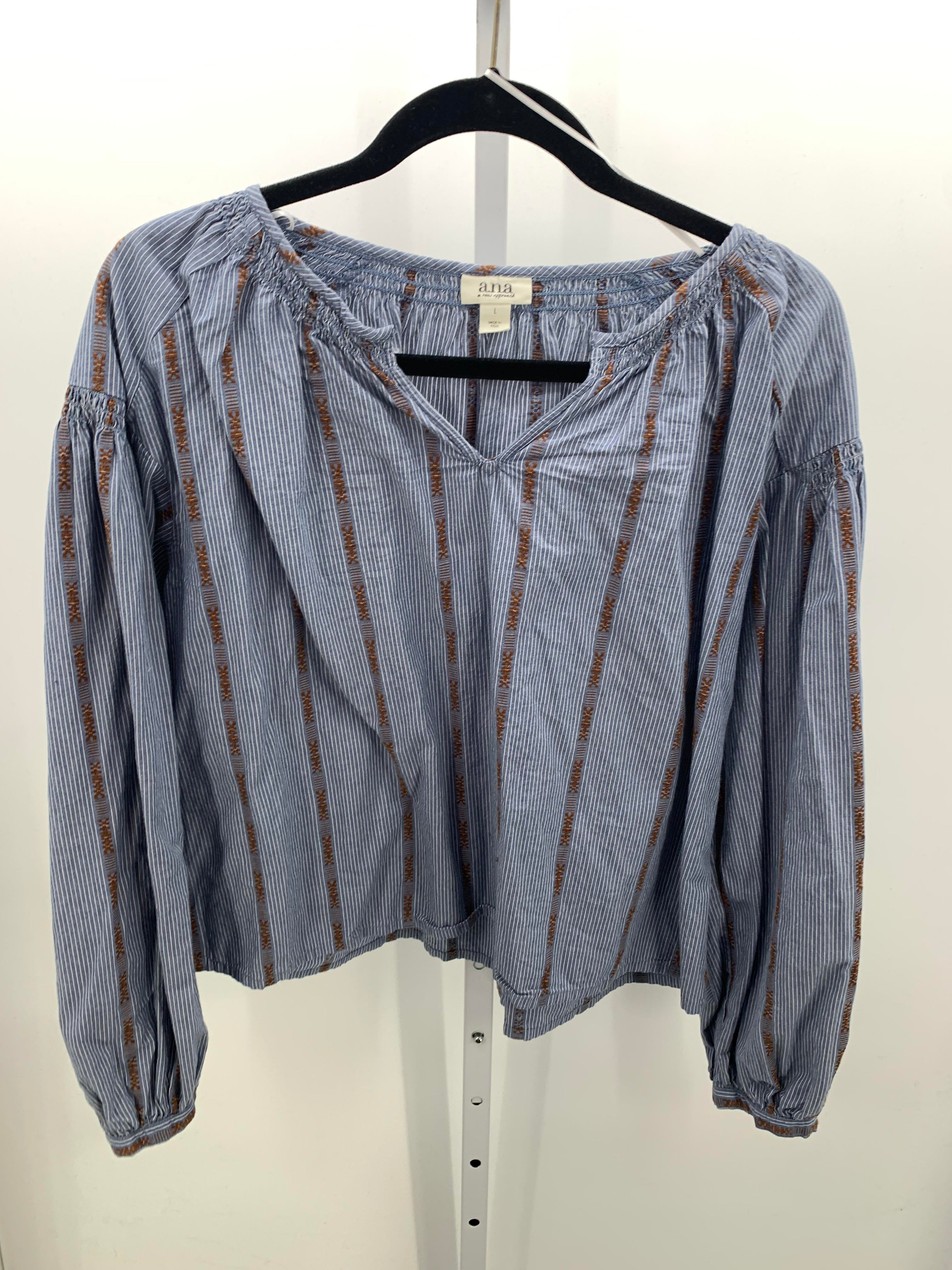 A.N.A. Size Large Misses Long Sleeve Shirt