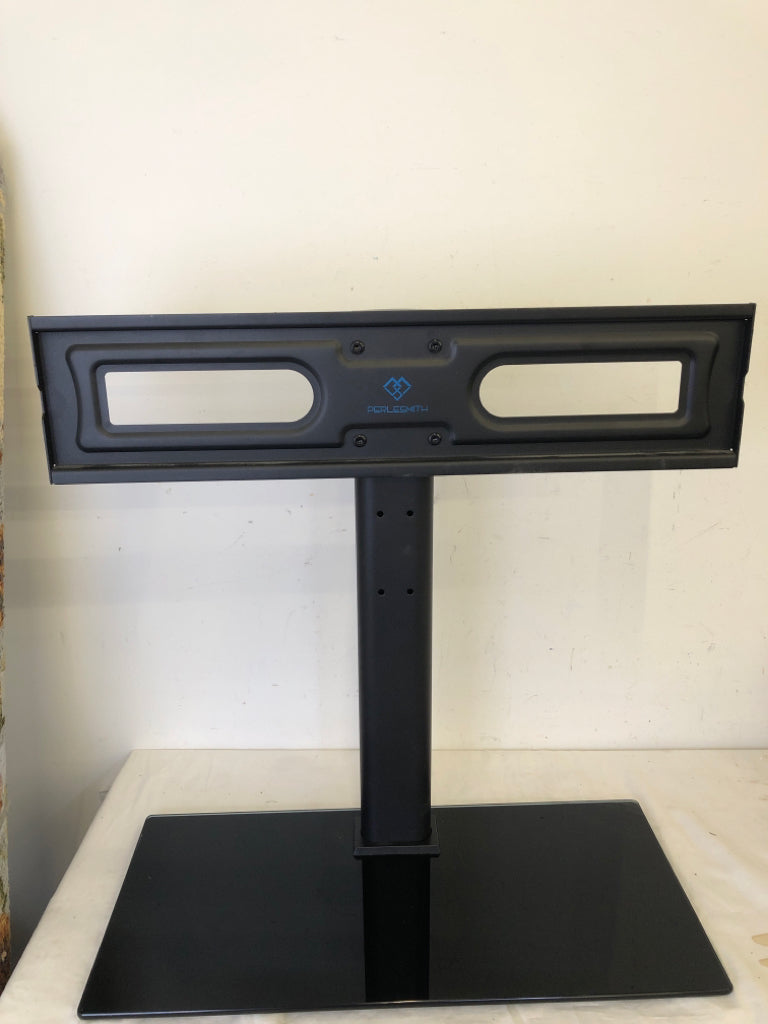BLACK RECTANGLE TV STAND.