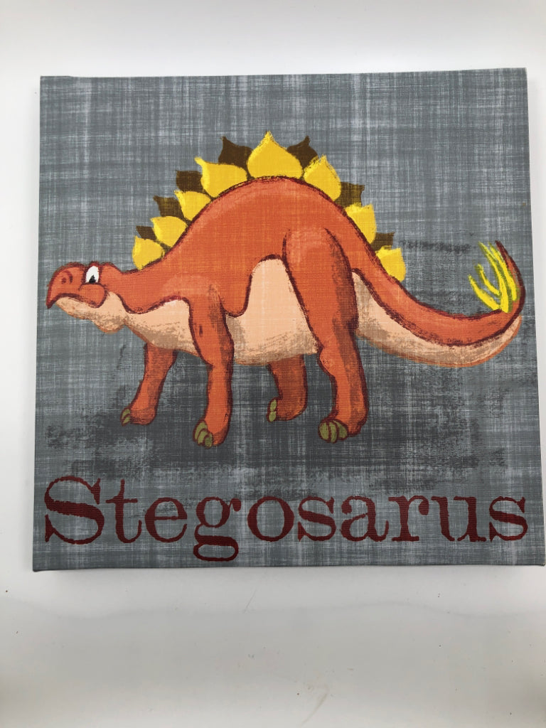 STEGOSAURUS CANVAS WALL ART.