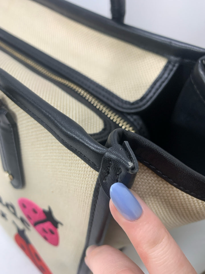 Kate Spade Large Ella Dottie LadyBug Tote Bag