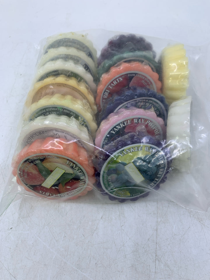 15 ASSORTED WAX MELTS IN BAG.