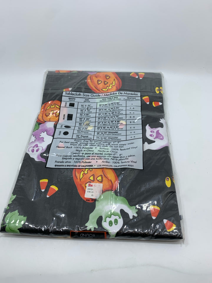 NIP VINYL "BOO" TABLECLOTH.