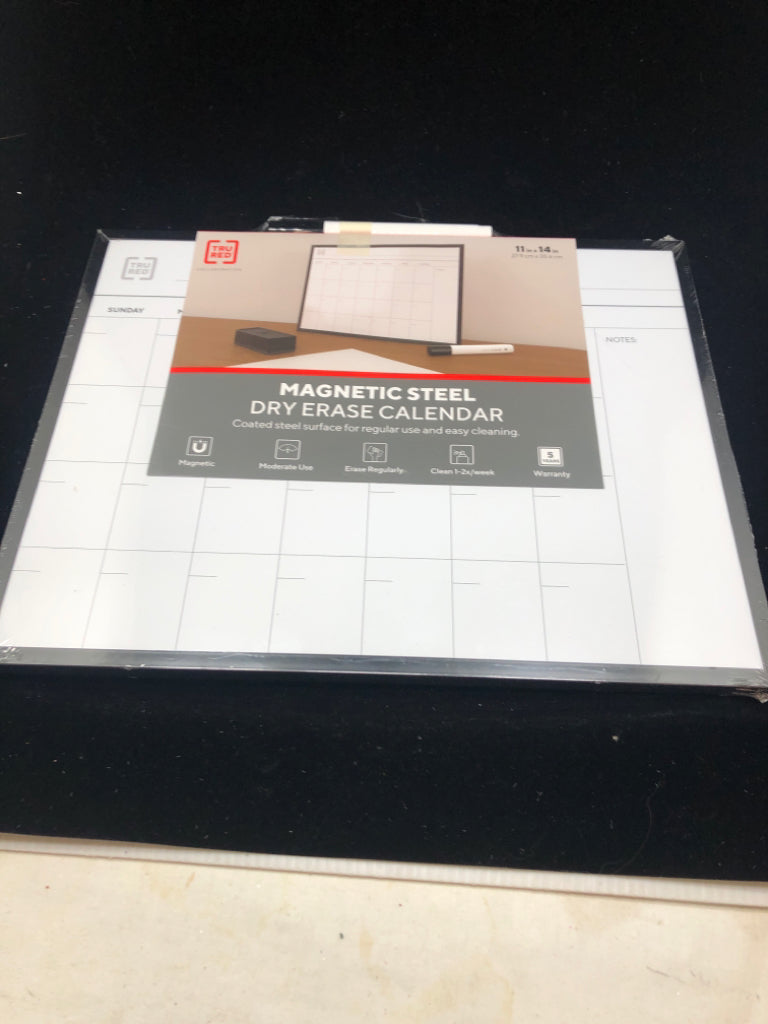 NWT MAGNETIC STEEL DRY ERASE CALENDAR.