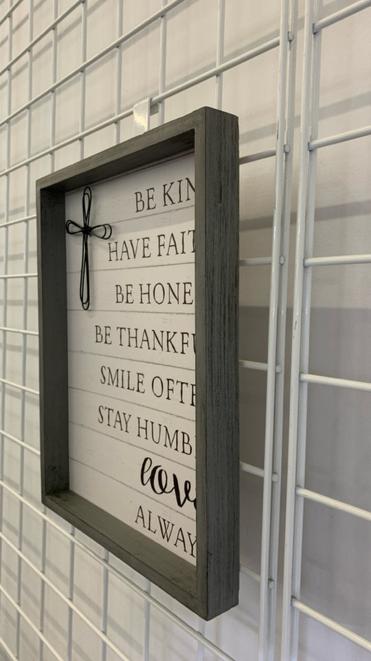 BE KIND HAVE FAITH WOOD WALL SIGN.