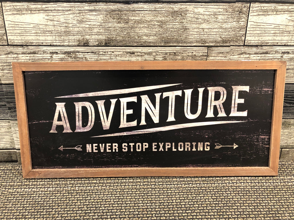 BLACK ADVENTURE WALL HANGING.