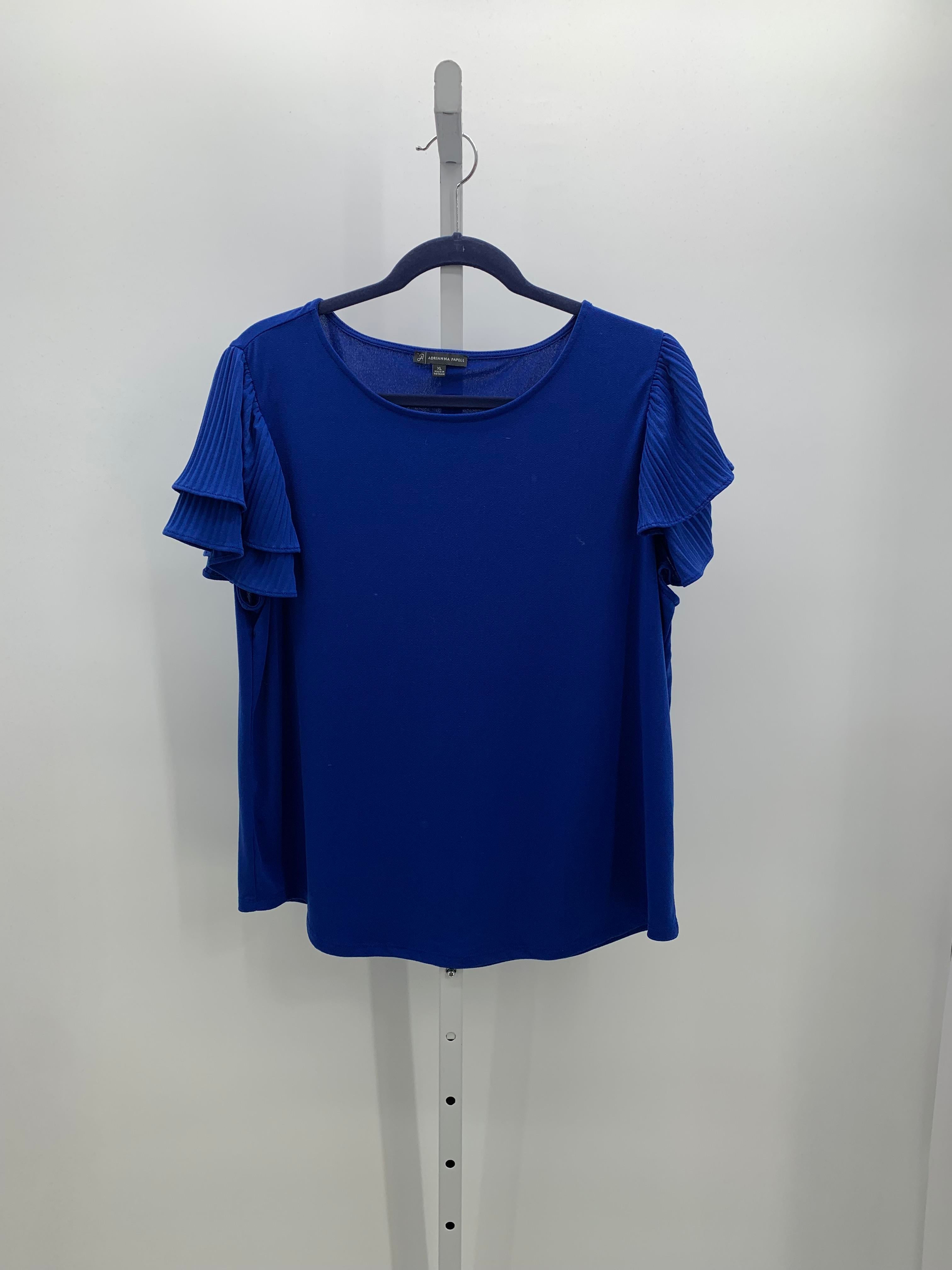 Adrianna Papell Size Extra Large Misses Short Sleeve Shirt