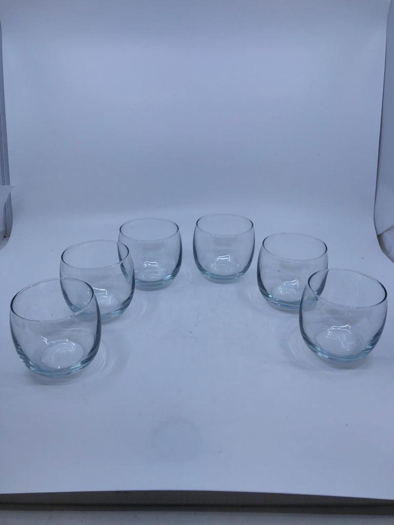 6PC SHORT GLASS CUPS.