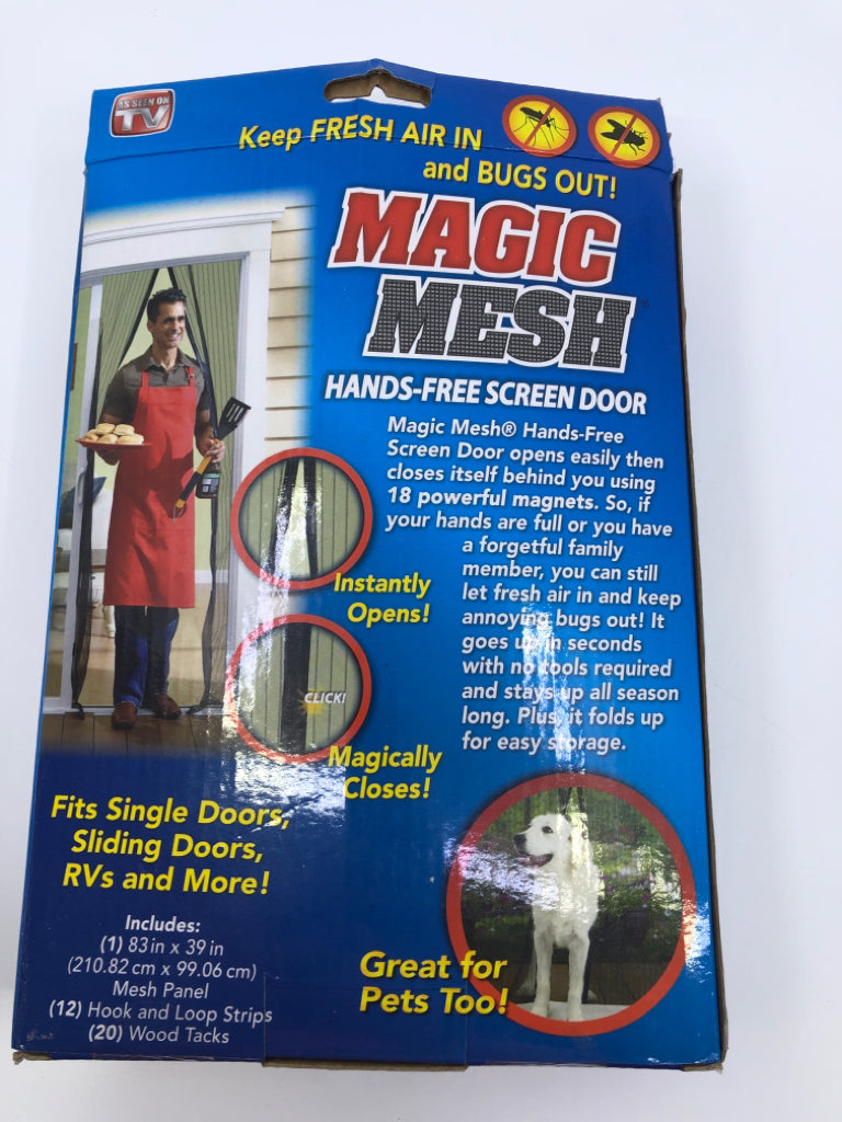 NIB MAGIC MESH SCREEN DOOR.