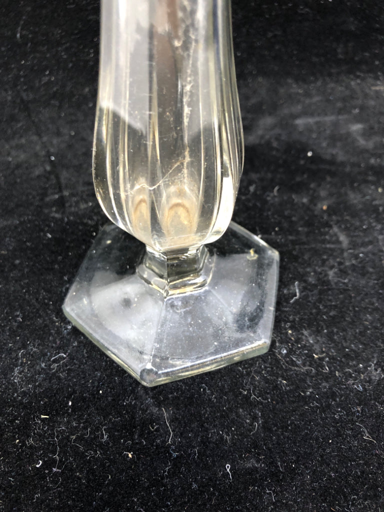 SKINNY CLEAR TALL VASE.