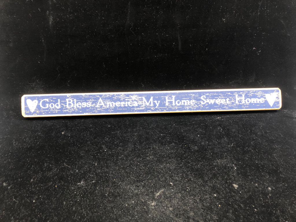 GOD BLESS AMERICA BLUE SIGN.