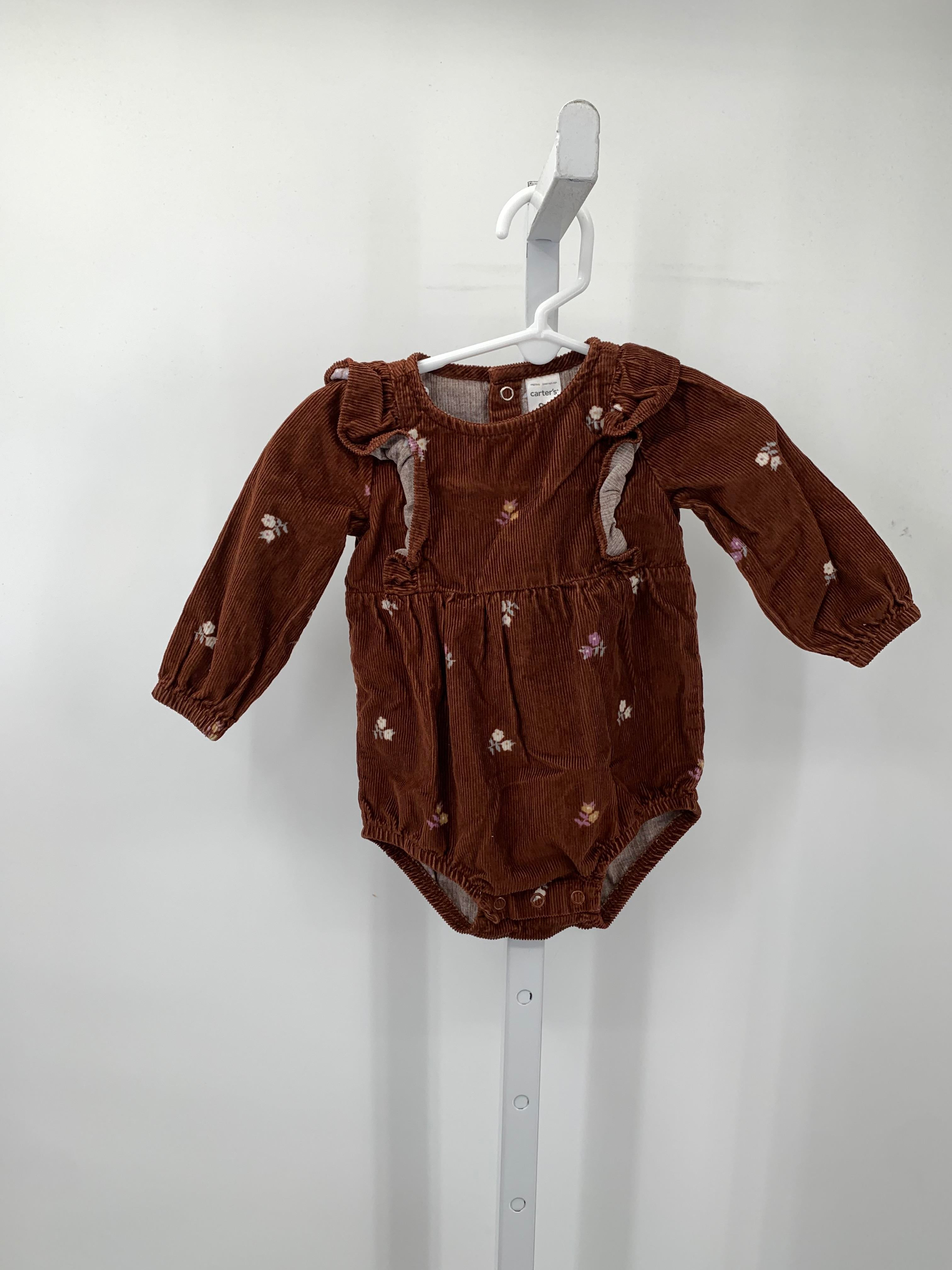 Carters Size 9 Months Girls Long Slv. Romper