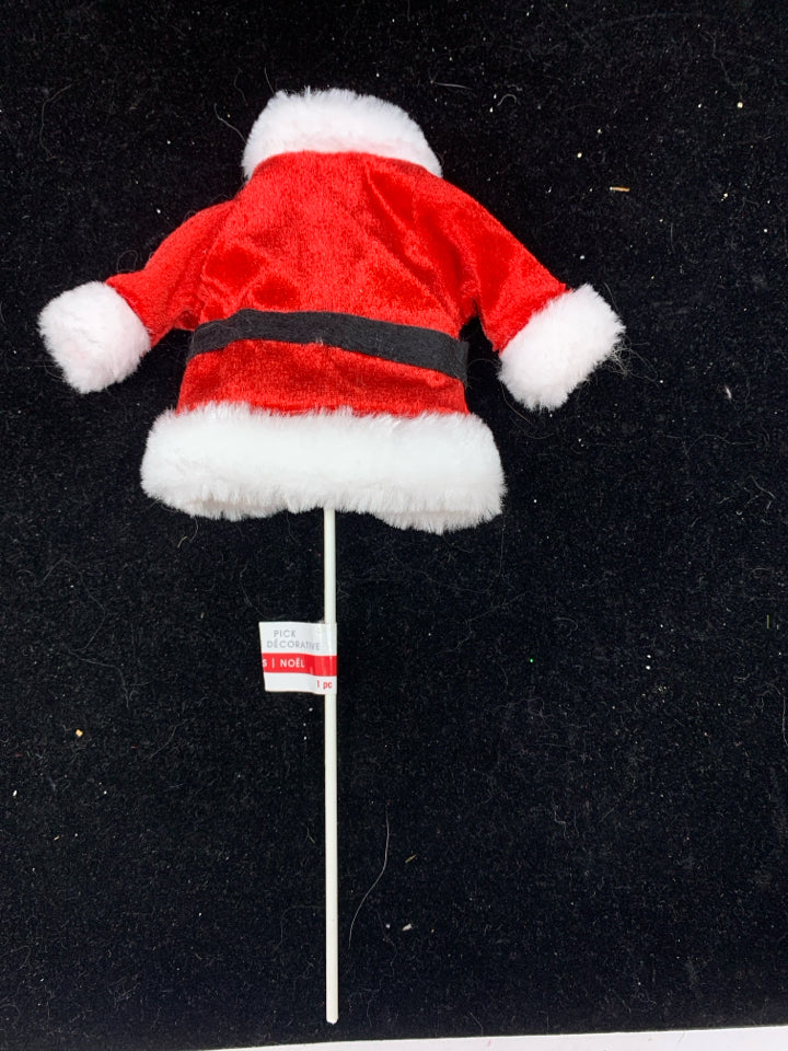 SANTA COAT ON A STICK.