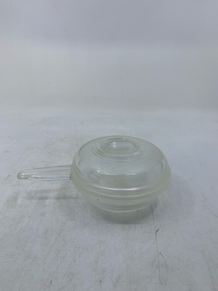 MINI CLEAR GLASS BAKING PAN W/ LID.