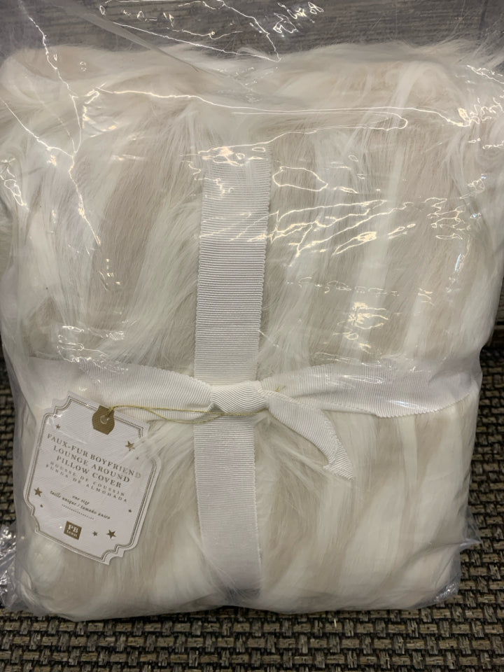 NIP FAUX FUR BOYFRIEND PILLOW COVER- POTTERY BARN TEEN