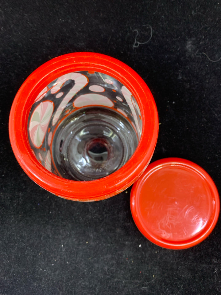 CANDY CANE CANDY JAR.