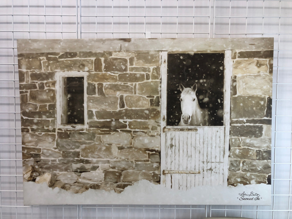 WINTER HORSE CANVAS PRINT.