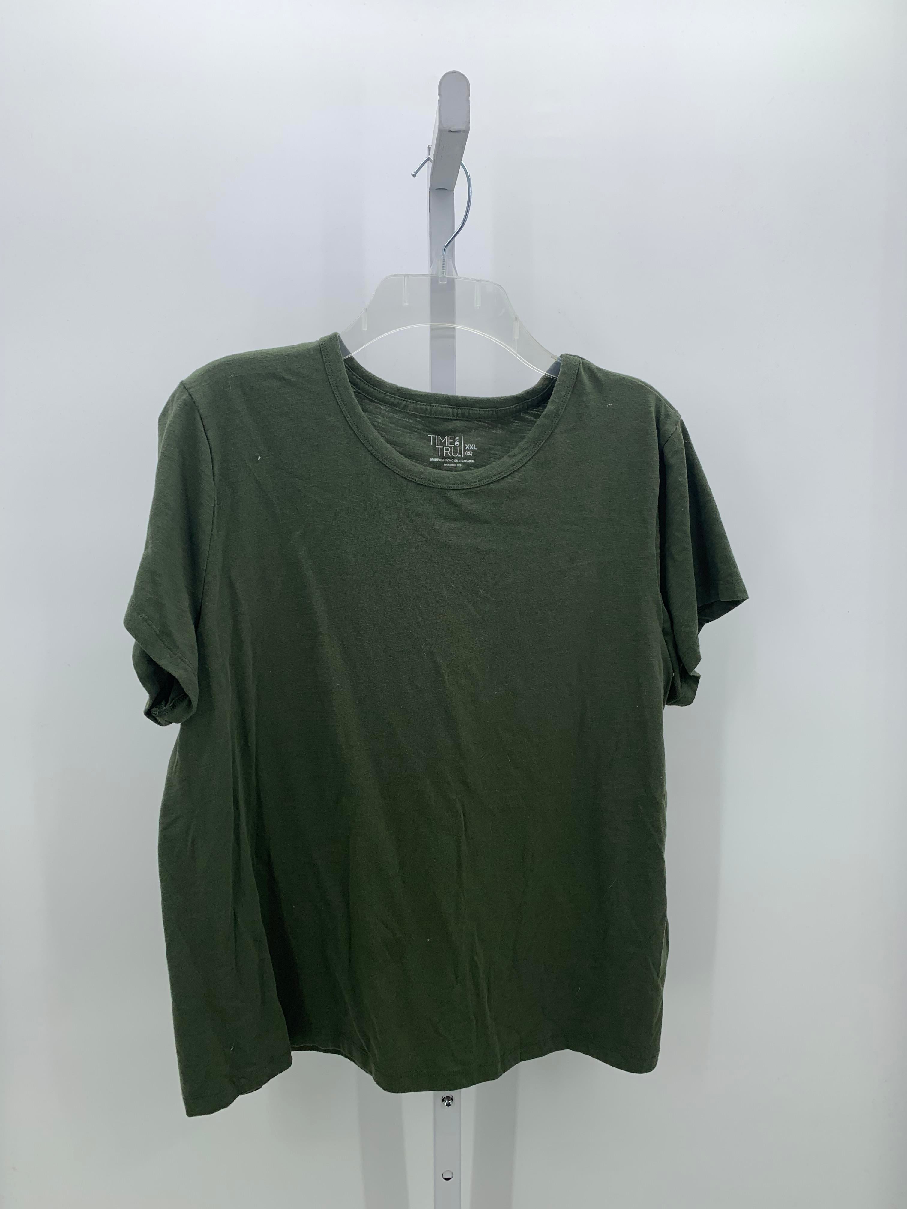 Time and Tru Size XXL Misses Short Sleeve Shirt