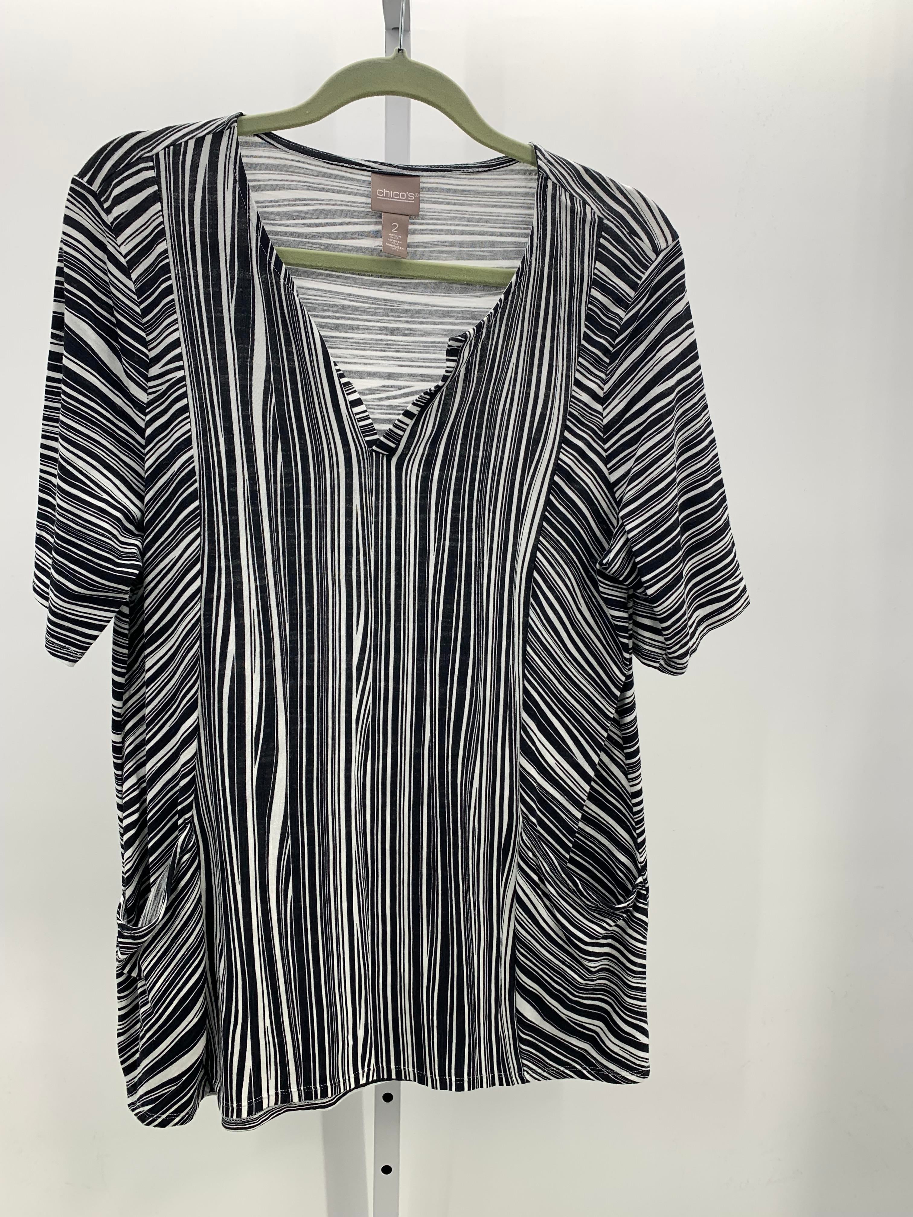Chico's Size Medium Misses Short Sleeve Shirt