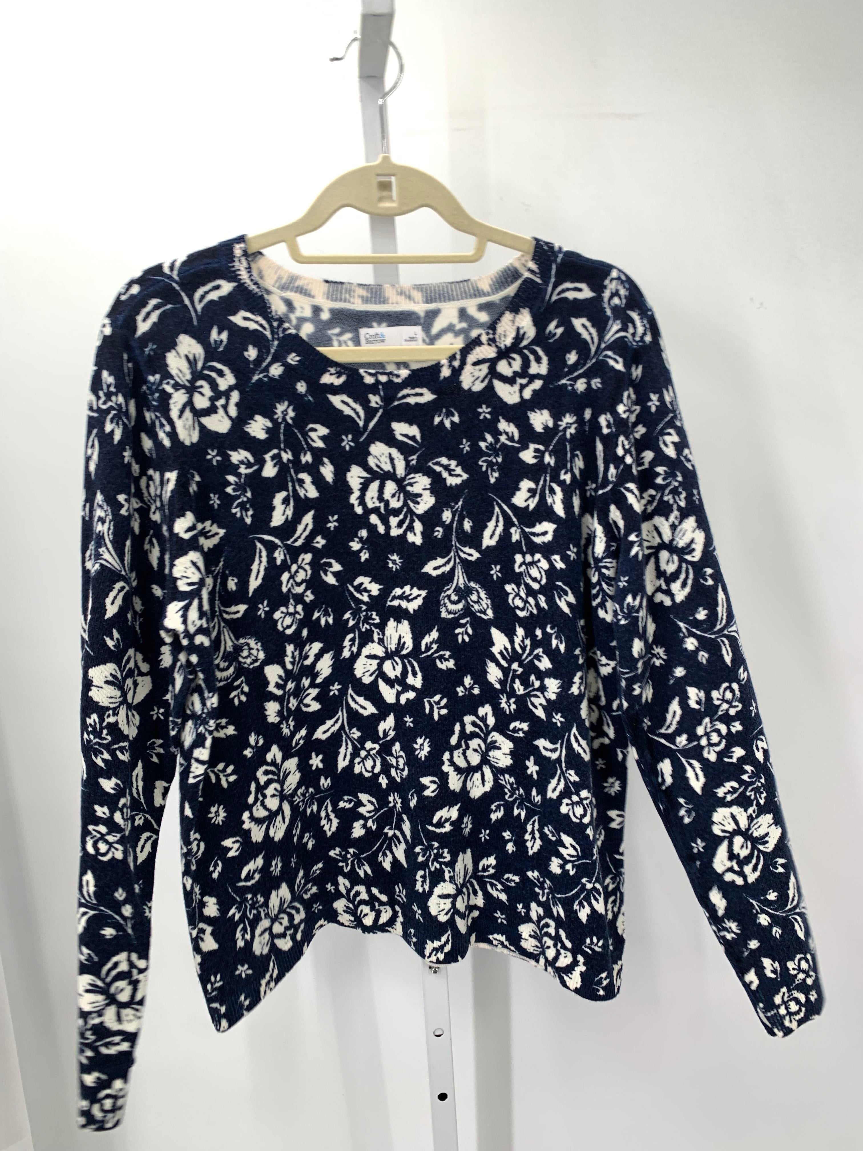 Croft & Barrow Size Large Misses Long Slv Sweater