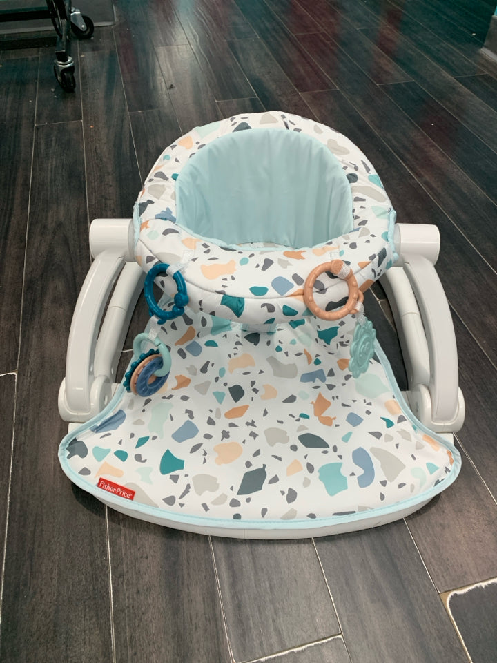 Fisher-Price Portable Baby Chair Sit-Me-Up Floor Seat With Developmental Toys &