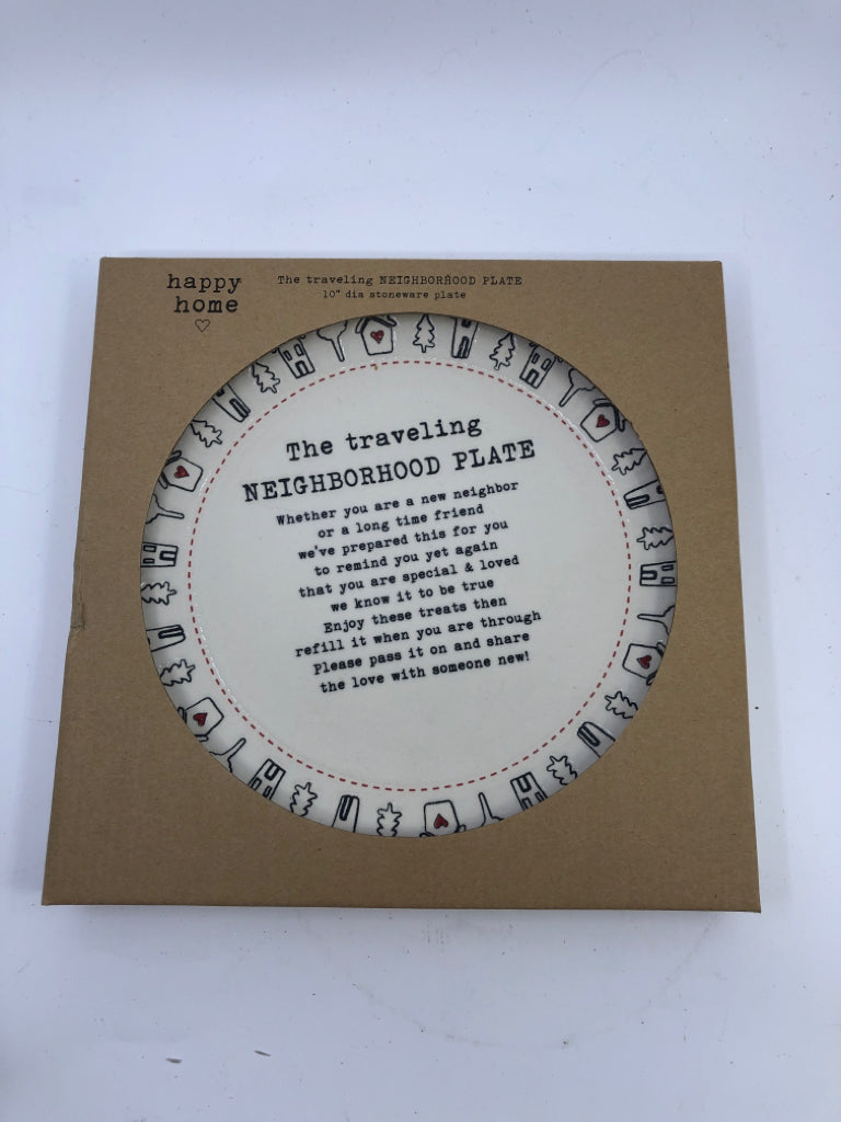 NIB TRAVELING NEIGHBOR PLATE.