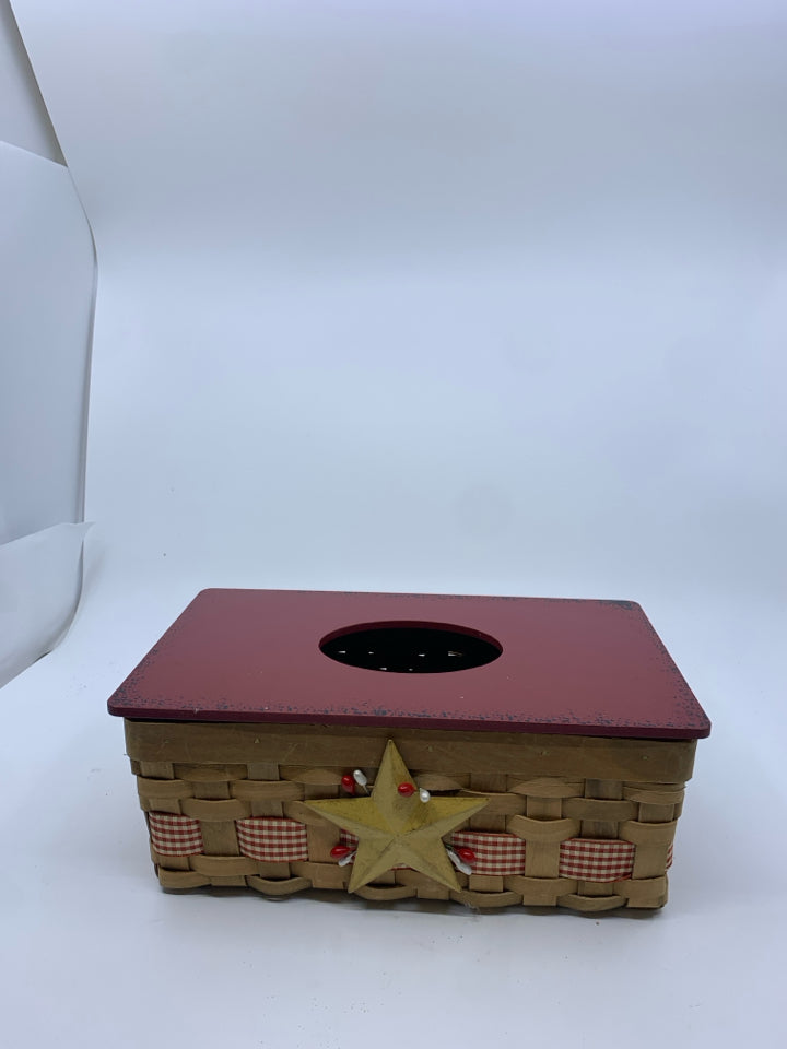 PRIMITIVE STAR TISSUE BOX COVER.