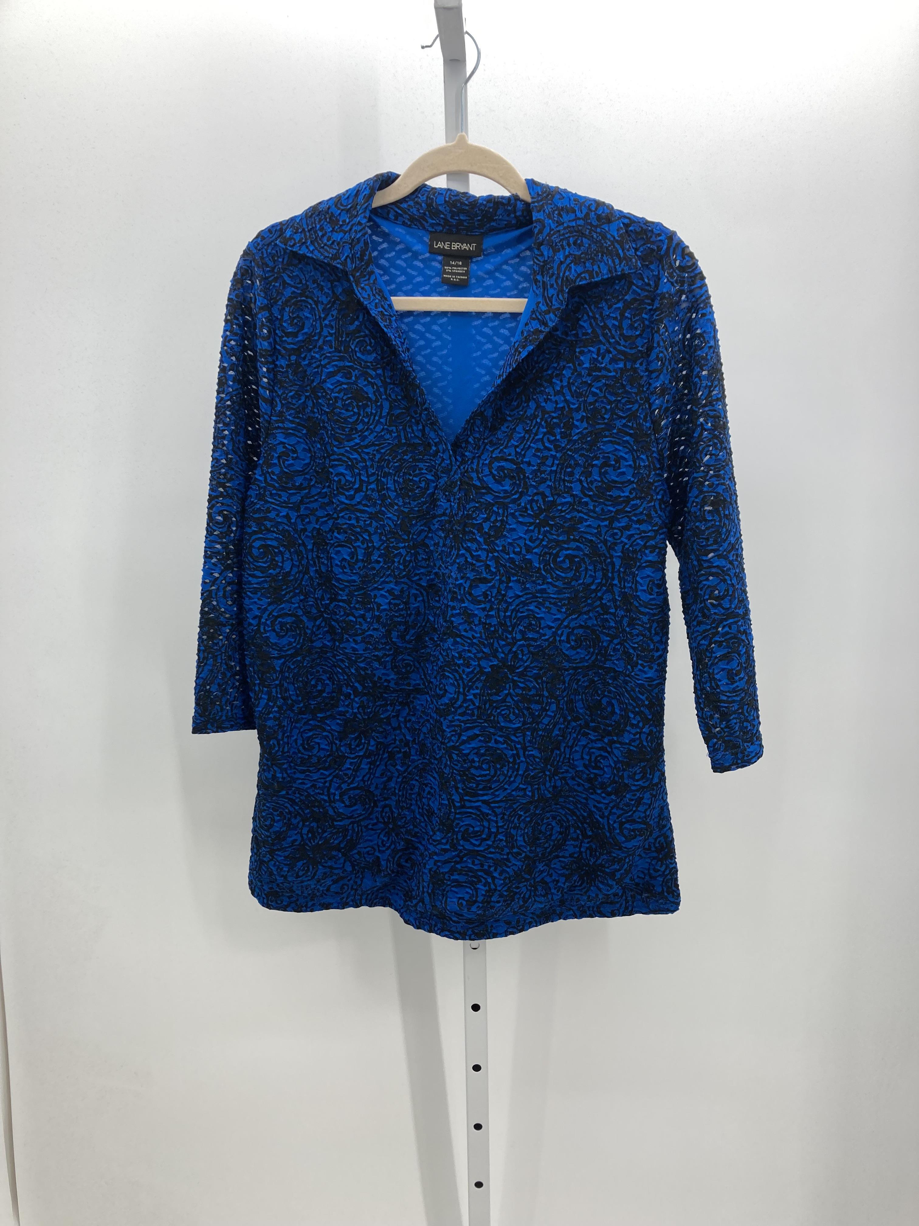 Lane Bryant Size 14/16 W Womens 3/4 Sleeve Shirt