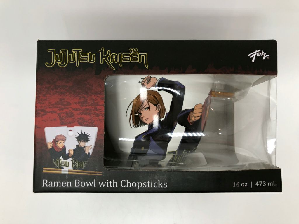 NIB JUJUTSU KAISEN RAMEN BOWL+CHOPSTICKS.