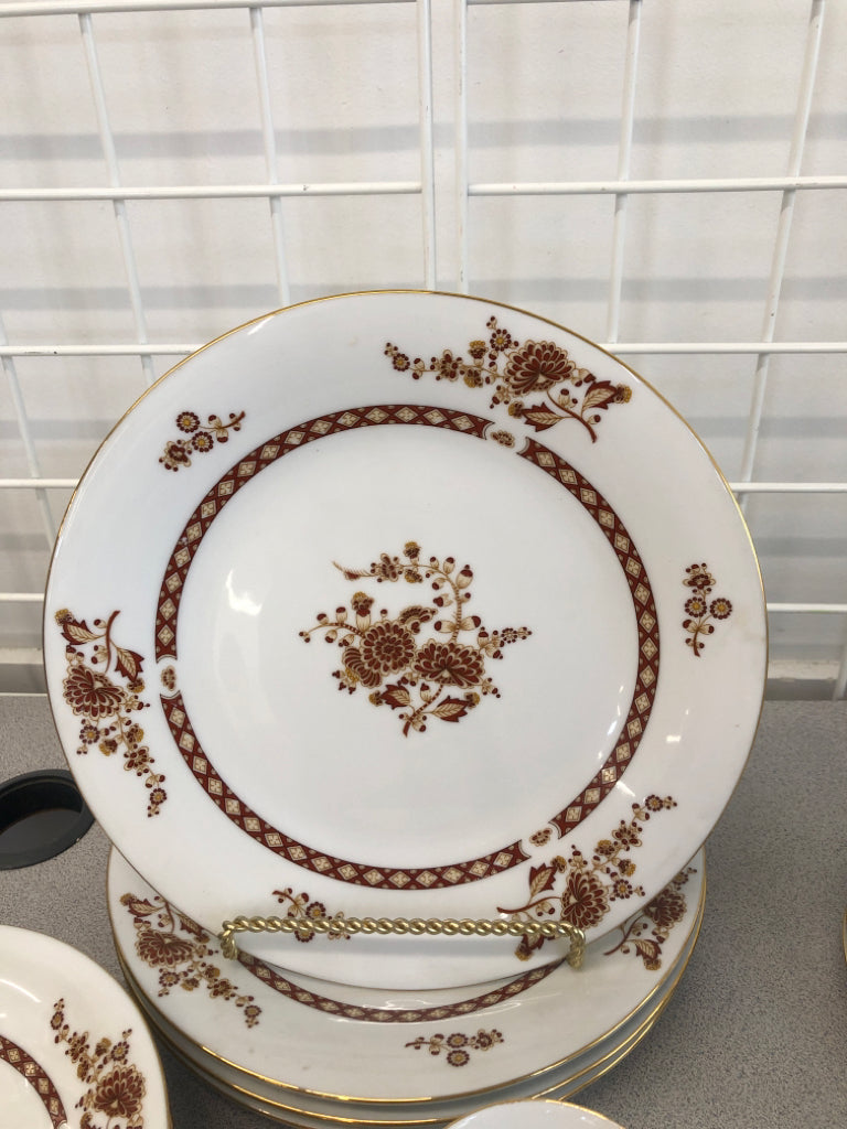 22PC FALL FLORAL CHINA SET - LILING - SRV FOR 4.