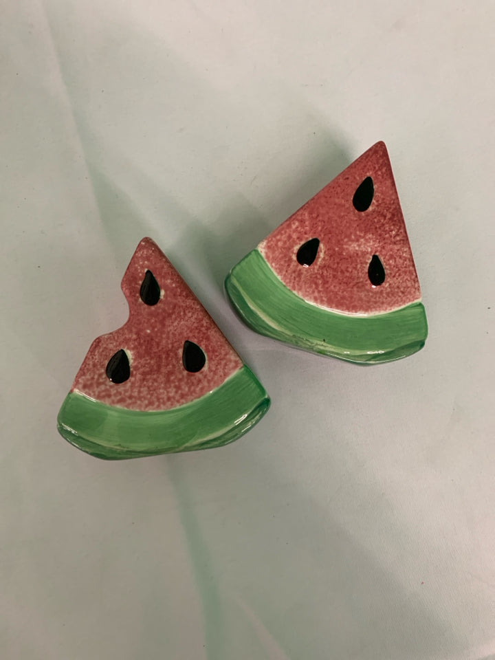 2 CERAMIC WATERMELON.