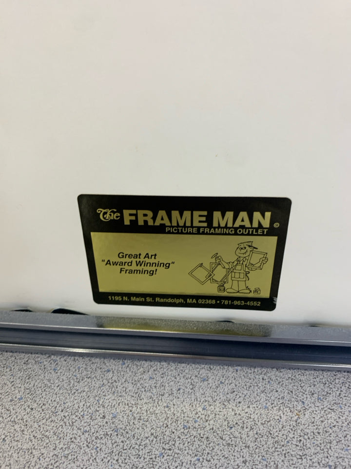 ARCH PAINTING WATERCOLOR IN SILVER FRAME.