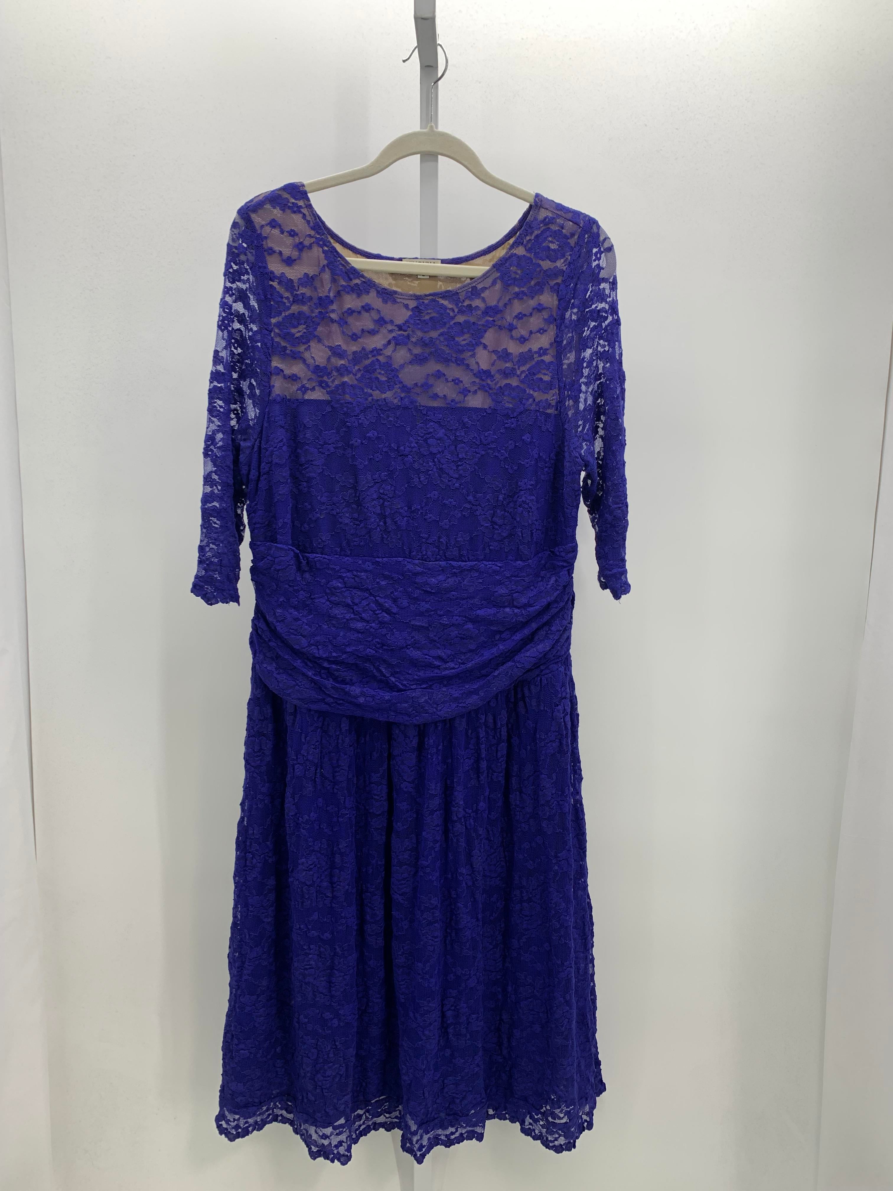 Size 2X Womens 3/4 Sleeve Dress