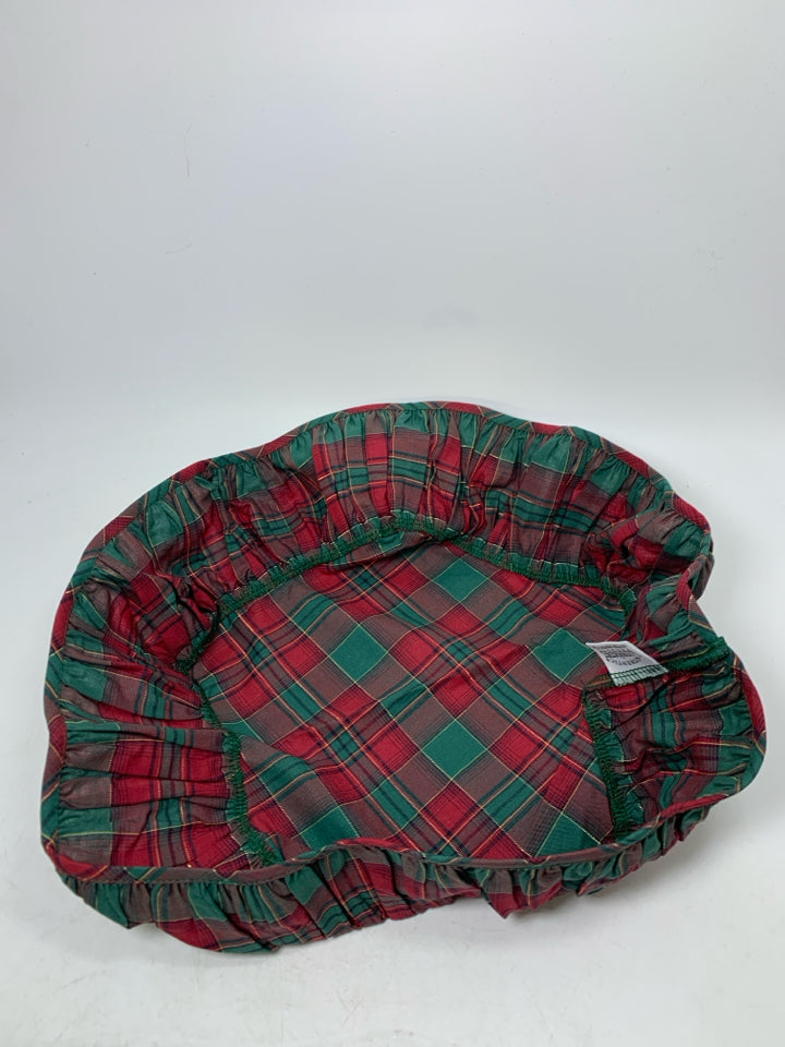 LONGABERGER HOSTESS SHINING STAR EVERGREEN PLAID LINER IN BAG.