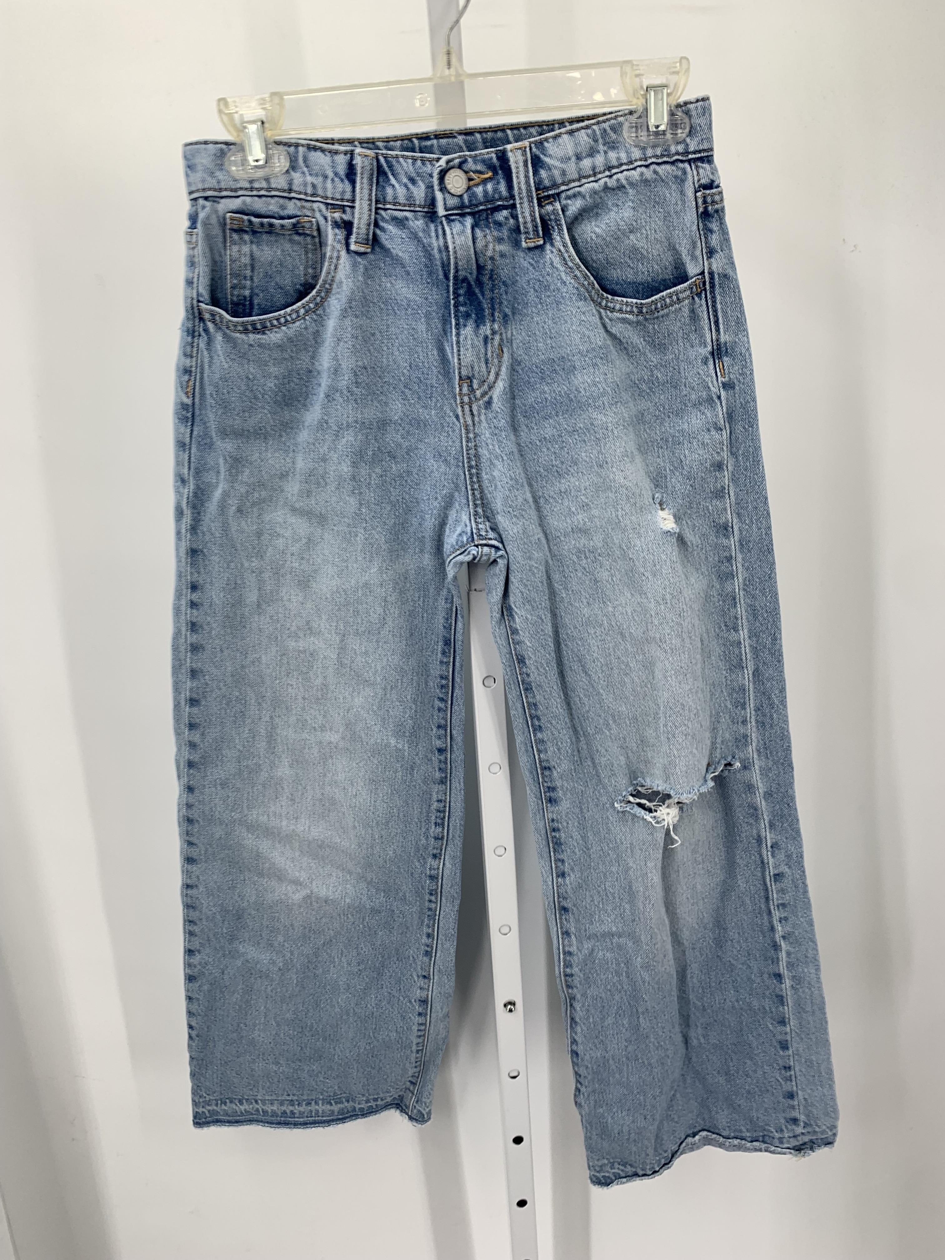 ADJ WAIST HIGH RISE BAGGY WIDE LEG