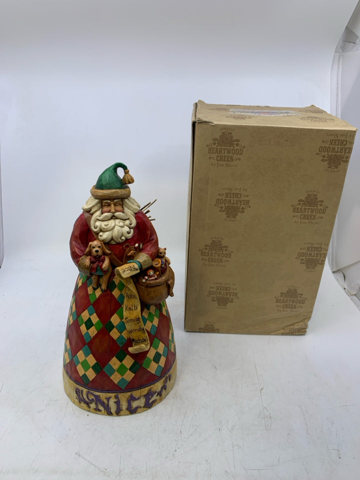 JIMSHORE HE KNOWS NAUGHTY/NICE SANTA.