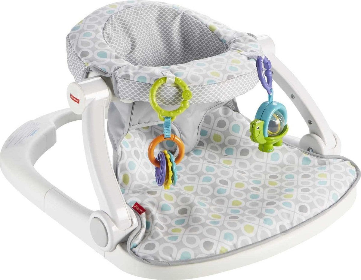 Fisher-Price Sit-Me-Up Floor Seat – Honeydew Drop (Gray)